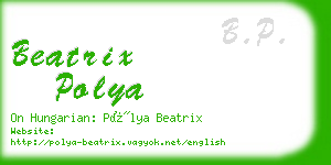 beatrix polya business card